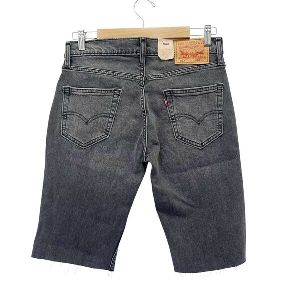 NWT Levi’s 514 Jean Shorts Men’s Size 30 Gray Cutoff Denim Stretch Jorts NEW - Picture 2 of 11